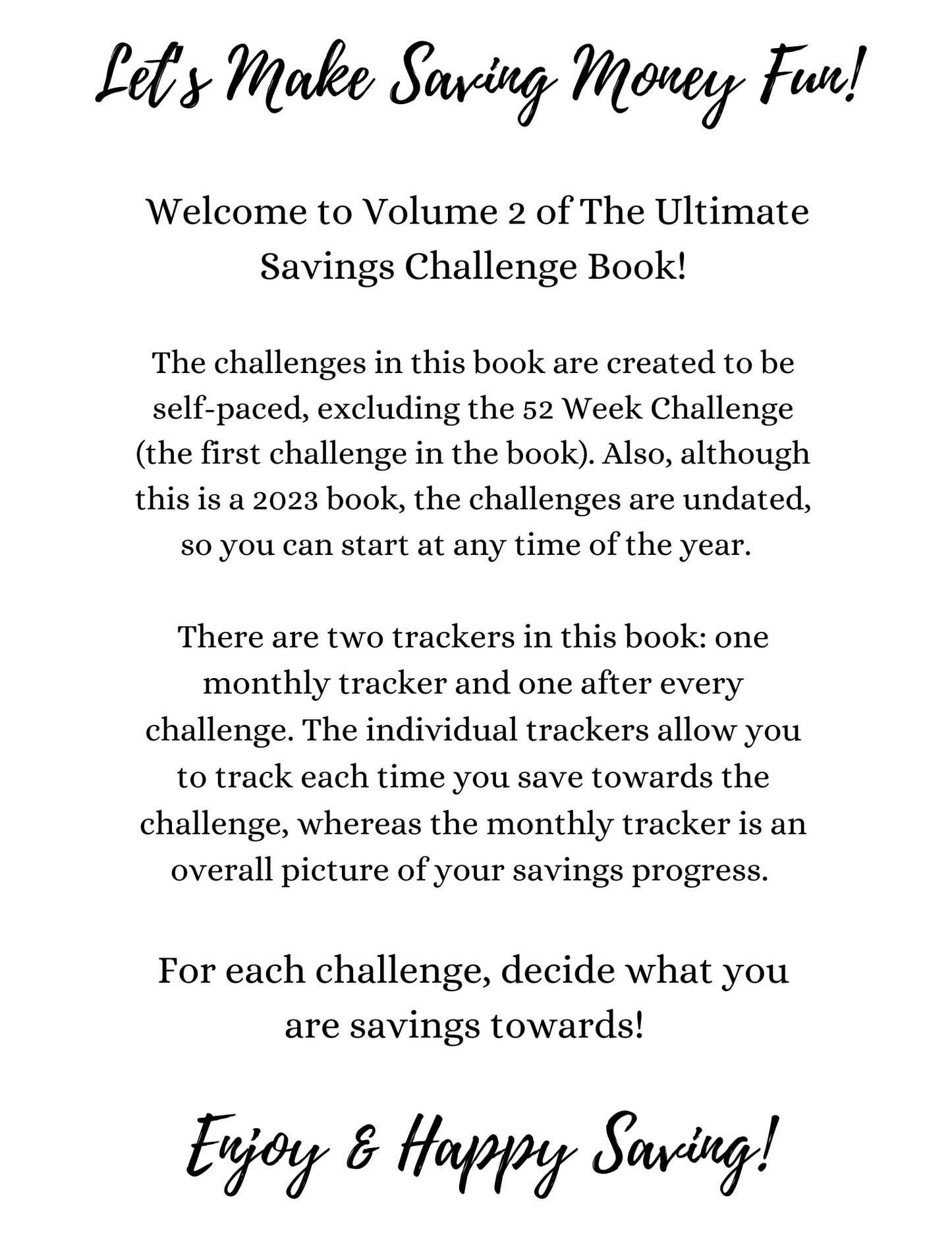 Savings Challenge Book: Level 1 (SAVE OVER $8,589)
