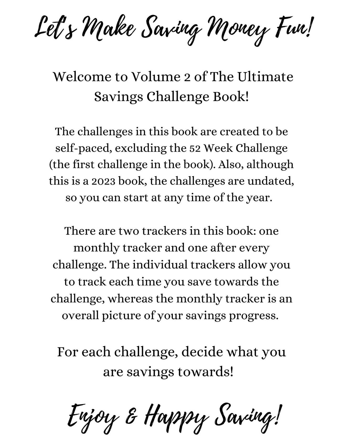 Savings Challenge Book: Level 2 (SAVE OVER $19,193)