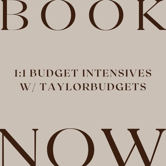 90 Minute 1:1 Budget Intensive w/ Budget Book