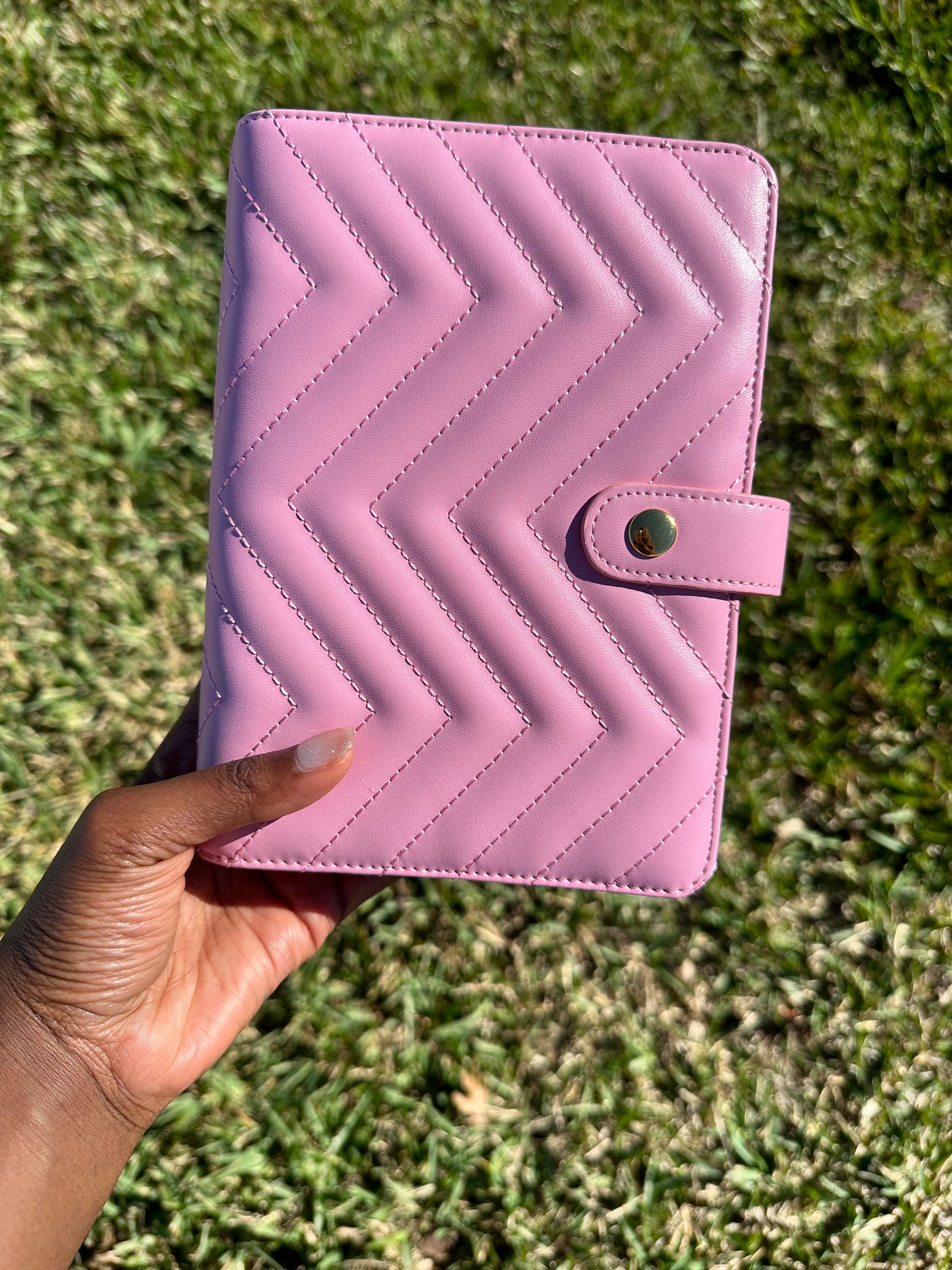 Pink Quilted A6 Binder