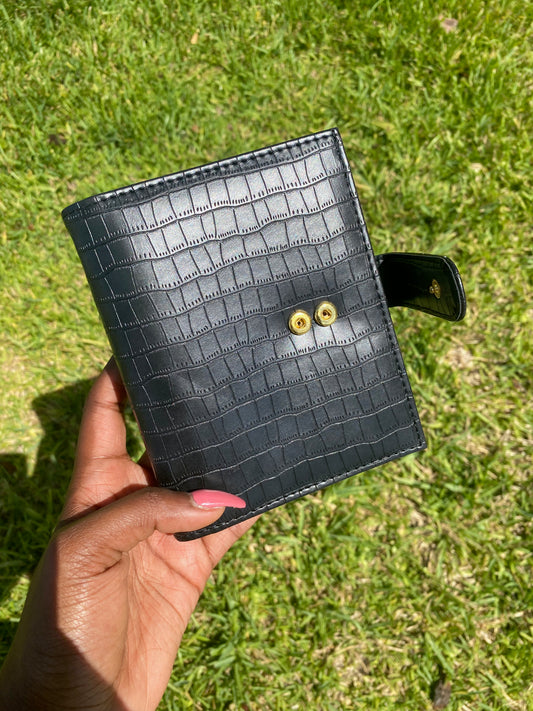 Black A7 Croc Wallet